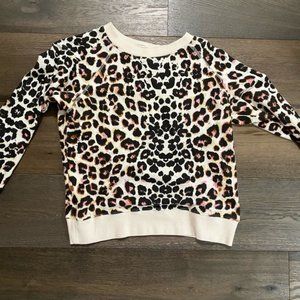 - MOTHER pink and black leopard sweatshirt